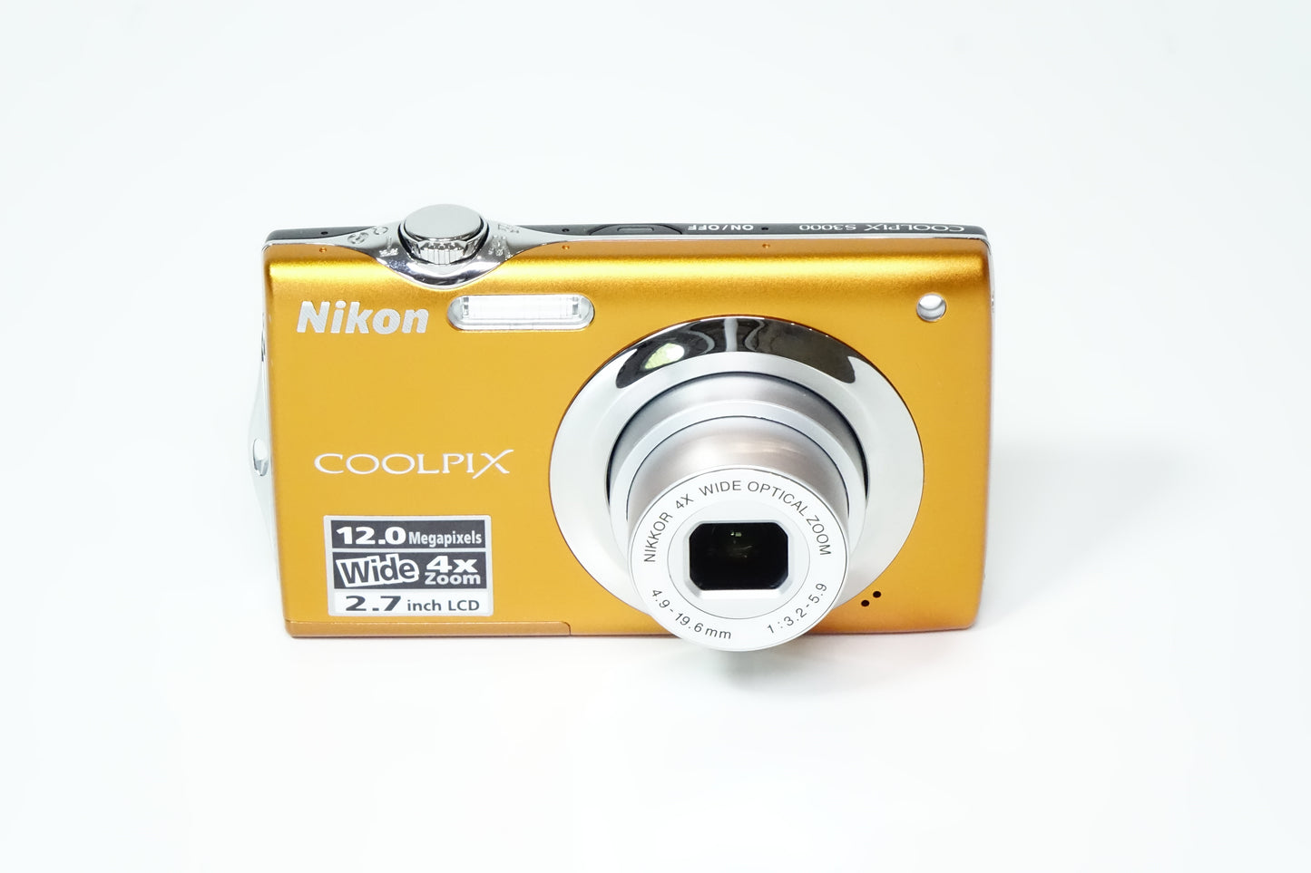 Nikon Coolpix S3000 Arancio Compatta + SD 2GB, Custodia - GARANZIA 12 MESI