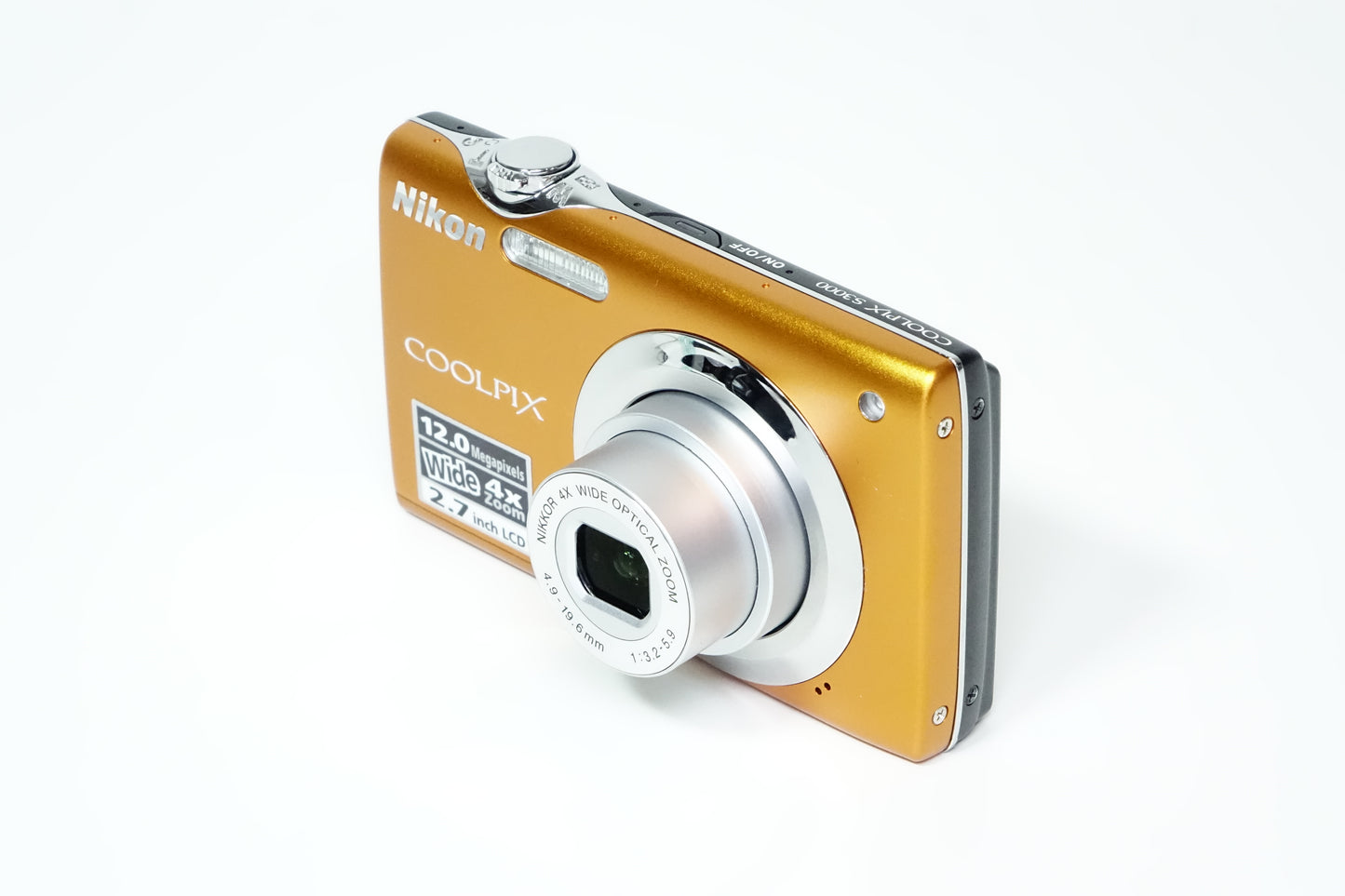 Nikon Coolpix S3000 Arancio Compatta + SD 2GB, Custodia - GARANZIA 12 MESI