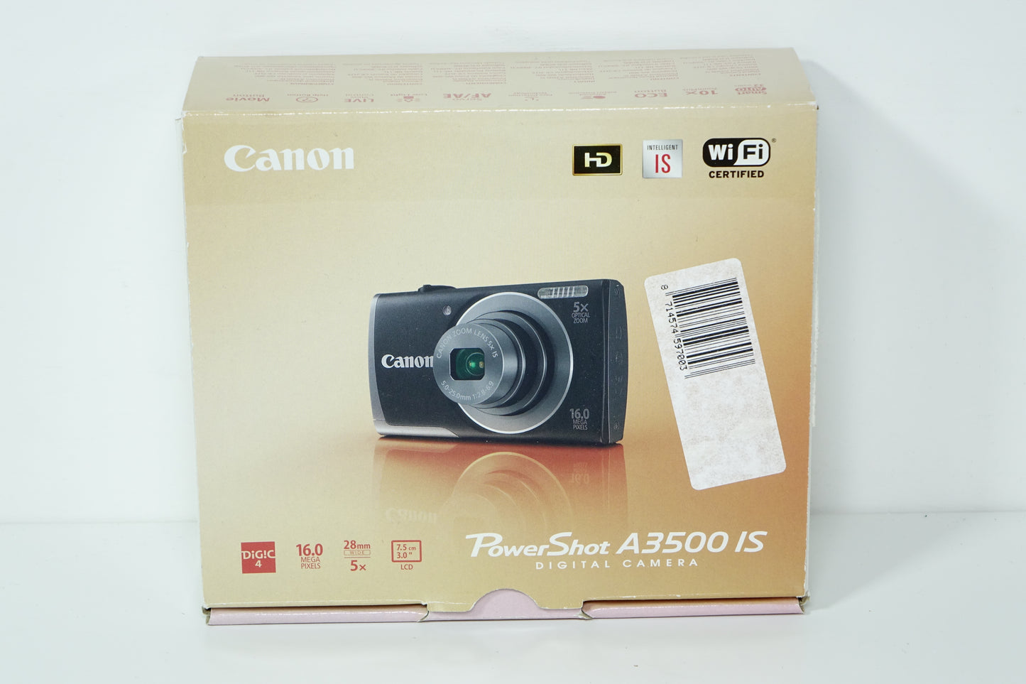 Canon PowerShot A3500 IS 16MP Fotocamera Compatta Grigia SD 8GB - Garanzia 12 mesi