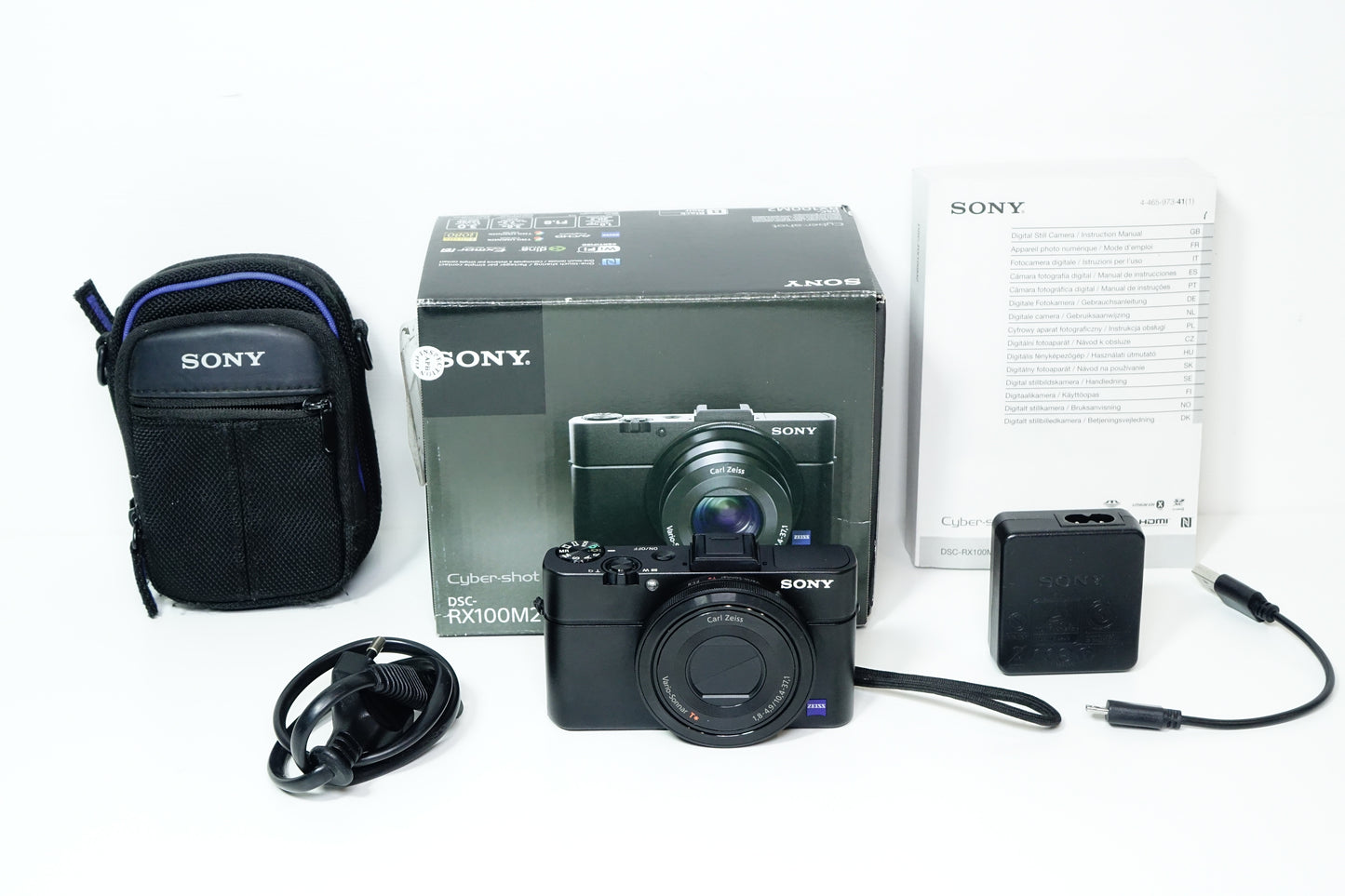 Sony DSC-RX100 Mark II M2 + Custodia, SD 16GB - GARANZIA 12 MESI