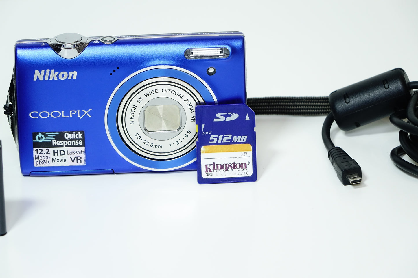 Nikon Coolpix S5100 Fotocamera Compatta Blu + SD - GARANZIA 12 MESI